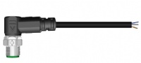 M12 Shielded Cordset(5Pin,8Pin,Male,Angle,OneEnd)